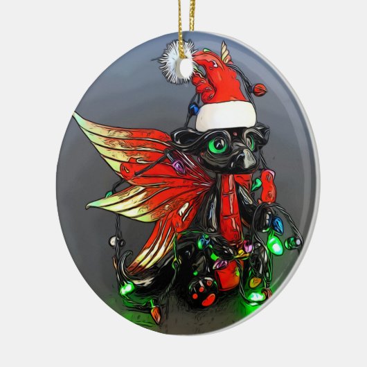 Ornament met kerstlampjes (Links)