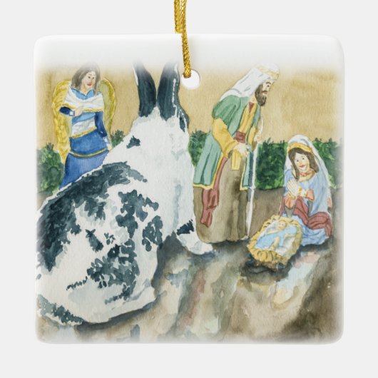 Ornament met kerstmank (Voorkant)