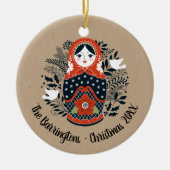 Ornament met Kerstmis Matryoshka (Voorkant)