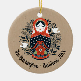 Ornament met Kerstmis Matryoshka