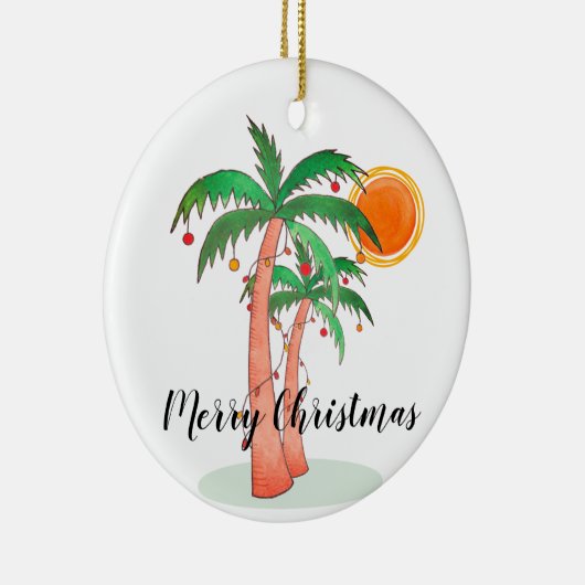 Ornament met kerstpalmbomen (Rechts)