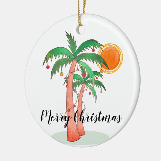 Ornament met kerstpalmbomen (Links)