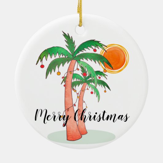 Ornament met kerstpalmbomen (Achterkant)