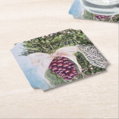 Ornament met kerstpine kartonnen onderzetters (Gekanteld)