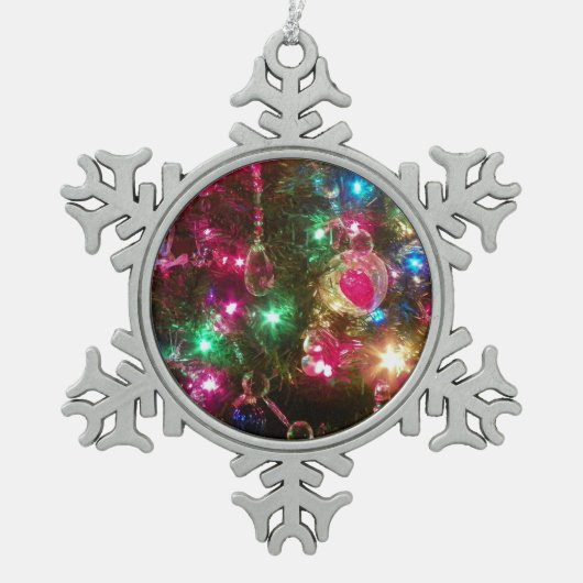 Ornament met kersttang Magic Snowflake (Voorkant)