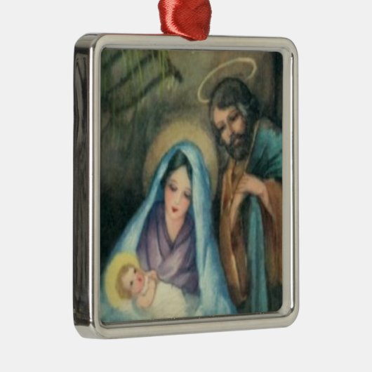 Ornament met kerstviering op nativiteitsscène (Rechts)