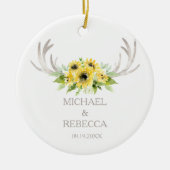 Ornament met kerstweddenschap Foto Zonnebloem Antl (Voorkant)