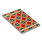 Ornament met kleurrijk geometrisch patroon, zijder notitieboek (Rechterzijde)