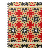 Ornament met kleurrijk geometrisch patroon, zijder notitieboek (Voorkant)