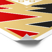 Ornament met kleurrijk geometrisch patroon, zijder poster (Hoek)