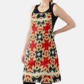 Ornament met kleurrijk geometrisch patroon, zijder schort (Insitu)