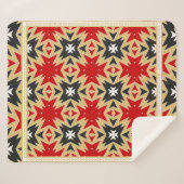 Ornament met kleurrijk geometrisch patroon, zijder sherpa deken (Voorkant (horizontaal))