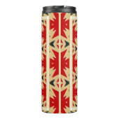 Ornament met kleurrijk geometrisch patroon, zijder thermosbeker (Achterkant)