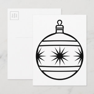 Ornament met kleurrijke kerstbomen, Briefkaart