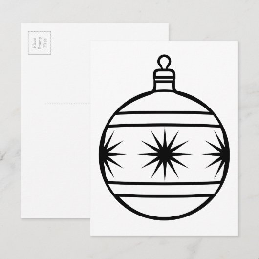 Ornament met kleurrijke kerstbomen, Briefkaart (Voorkant / Achterkant)