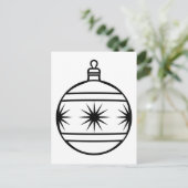 Ornament met kleurrijke kerstbomen, Briefkaart (Staand voorkant)