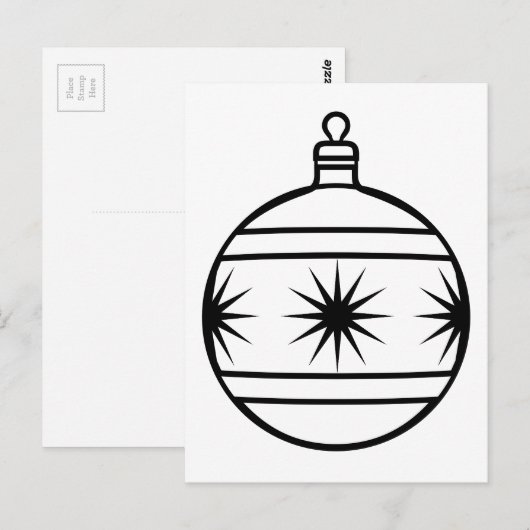 Ornament met kleurrijke kerstbomen, Briefkaart (Voorkant / Achterkant)