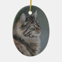 Ornament met lange gehakte katten