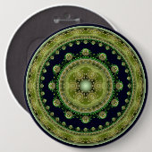 Ornament met oosterse heilige ronde button 6,0 cm (Voorkant /achterkant)