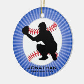 Ornament met persoonlijke honkbal (Catcher) (Links)