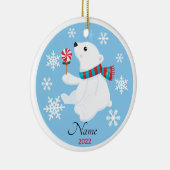 Ornament met poolberen kerstbomen (Rechts)