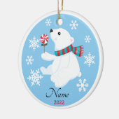 Ornament met poolberen kerstbomen (Links)