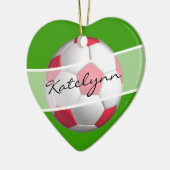 Ornament met rode en groene Voetballen kerstbomen (Links)