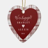 Ornament met rode foto's met Pset Engaged (Links)