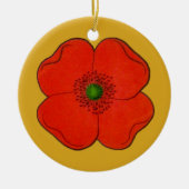 Ornament met rode papaverbloem (Voorkant)