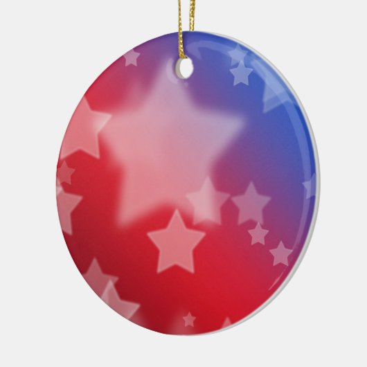 Ornament met rode witte en blauwe sterren (Links)