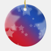 Ornament met rode witte en blauwe sterren (Achterkant)