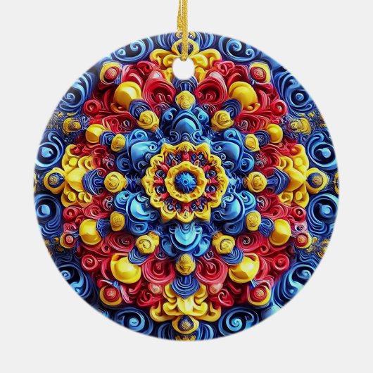 Ornament met Roemeense kleuren Design (Achterkant)