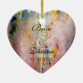 Ornament met roze mist champagne Wedding for (Voorkant)