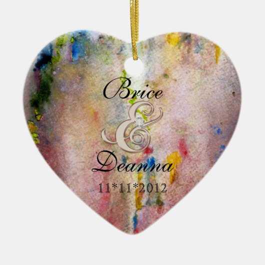 Ornament met roze mist champagne Wedding for (Voorkant)