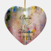 Ornament met roze mist champagne Wedding for (Achterkant)