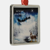 Ornament met santa reinreder en buck winter (Rechts)