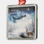 Ornament met santa reinreder en buck winter (Links)
