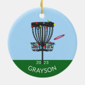 Ornament met schijfgolf-monogram (Achterkant)