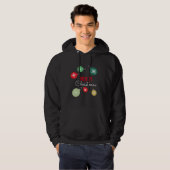 Ornament met snowflakes voor fijne kerst zwart hoodie (Voorkant volledig)