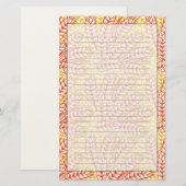 Ornament met tarweoren briefpapier (Voorkant / Achterkant)