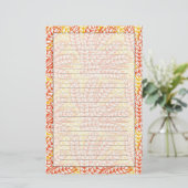 Ornament met tarweoren briefpapier (Staand voorkant)