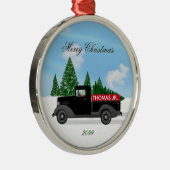 Ornament met Truck Premium Round (Rechts)