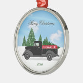Ornament met Truck Premium Round (Links)