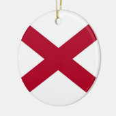 Ornament met vlag van Alabama (Links)