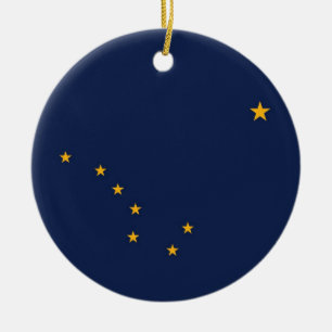 Ornament met vlag van Alaska