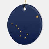 Ornament met vlag van Alaska (Links)