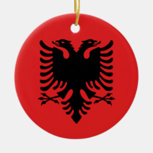 Ornament met vlag van Albanië