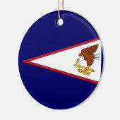 Ornament met vlag van Amerikaans-Samoa (Links)