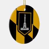 Ornament met vlag van Baltimore, Maryland, VS (Rechts)