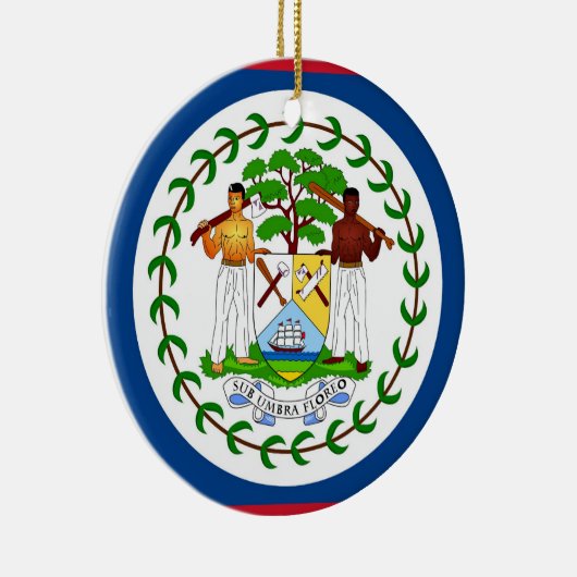 Ornament met vlag van Belize (Rechts)